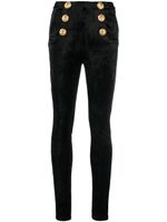 Balmain pantalon skinny en velours - Noir