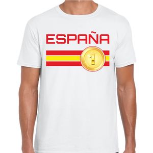 Espana / Spanje landen t-shirt wit heren