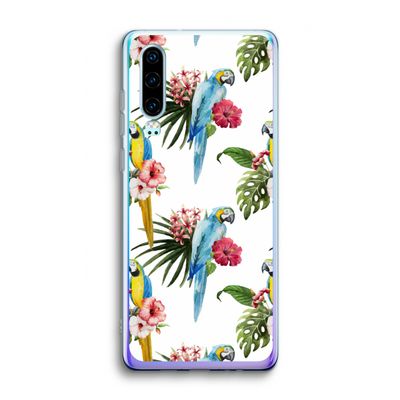 Kleurrijke papegaaien: Huawei P30 Transparant Hoesje