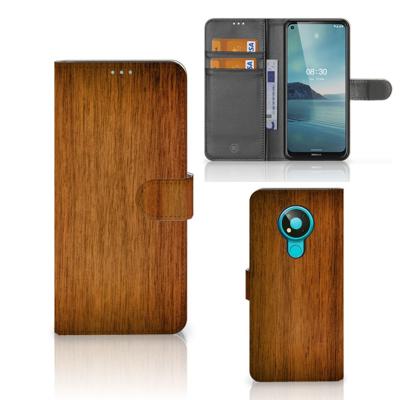 Nokia 3.4 | Book Style Case | Donker Hout
