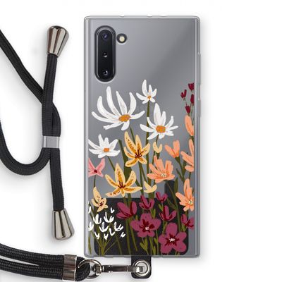 Painted wildflowers: Samsung Galaxy Note 10 Transparant Hoesje met koord