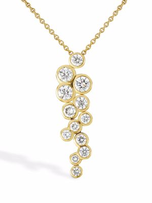 Pragnell collier Bubbles en or blanc 18ct à pendentif à diamants - Rose