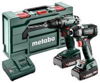 Metabo Accu Combo Set 2.8.1 | BS 18 (Boorschroefmachine) + SSD 18 LT 200 BL (Slagschroevendraaier) | 18 V | 2x2.0Ah, SC 30 | In Metabox - 685193000 - thumbnail