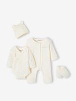 4-delige geboorteset, voor baby's en prematuurbaby's ecru