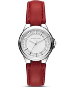 Horlogeband Michael Kors MK2474 Leder Rood 18mm