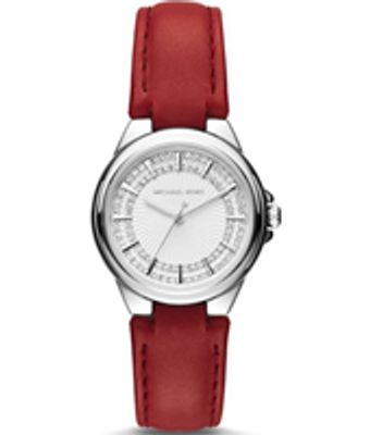 Horlogeband Michael Kors MK2474 Leder Rood 18mm
