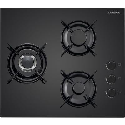 Gaskookplaat - DAEWOO - 3 branders - 60 cm - BH6GKR21BNL - Zwart