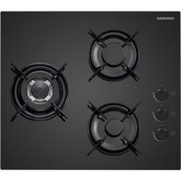 Gaskookplaat - DAEWOO - 3 branders - 60 cm - BH6GKR21BNL - Zwart