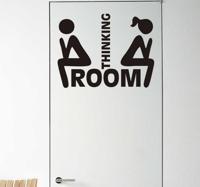 Badkamer zelfklevende sticker denkkamer glazen deuren - thumbnail