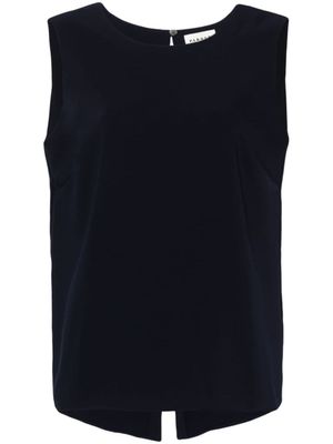 P.A.R.O.S.H. blouse à fente au dos - Bleu