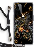 Huilende Wolf: OnePlus 9 Pro Transparant Hoesje met koord