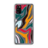 Colored Zebra: Samsung Galaxy A41 Transparant Hoesje