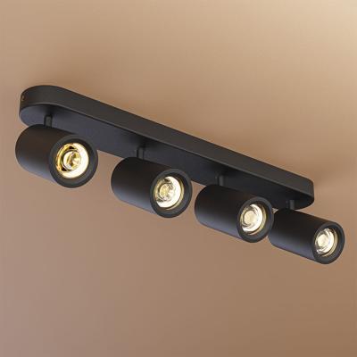Madona - LED Plafondlamp - 4 spots - Excl. GU10 Fitting - Kantelbaar & Draaibaar - Rechthoekig - Aluminium