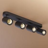 Madona - LED Plafondlamp - 4 spots - Excl. GU10 Fitting - Kantelbaar & Draaibaar - Rechthoekig - Aluminium