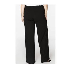 Yoek high waist bootcut fit broek zwart