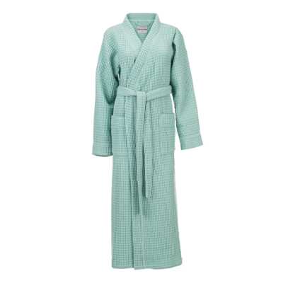 Luxe Wafel Badjas Wafelstructuur Sea Green XL Zo!Home - Dekbed-Discounter.nl