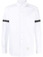 Thom Browne grosgrain-armband cotton shirt - Blanc