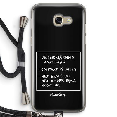 Mijn Motto's: Samsung Galaxy A5 (2017) Transparant Hoesje met koord