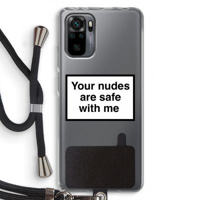 Safe with me: Xiaomi Redmi Note 10 Pro Transparant Hoesje met koord