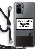 Safe with me: Xiaomi Redmi Note 10 Pro Transparant Hoesje met koord