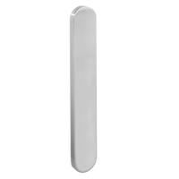 Schild XL ovaal verdekt 278x40x10mm geheel blind RVS
