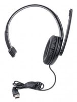 Manhattan 179874 hoofdtelefoon/headset Bedraad Hoofdband Kantoor/callcenter USB Type-A Zwart - thumbnail