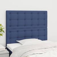 Hoofdborden 2 st 90x5x78/88 cm stof blauw