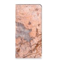 Google Pixel 8A Standcase Marmer Oranje