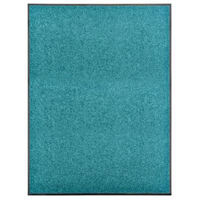 VidaXL Deurmat wasbaar 90x120 cm cyaan