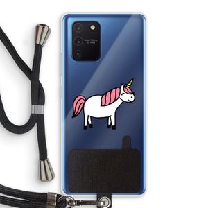 Eenhoorn: Samsung Galaxy Note 10 Lite Transparant Hoesje met koord