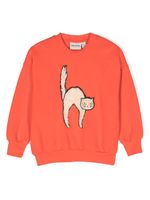 Mini Rodini sweat Angry Cat en coton biologique - Rouge