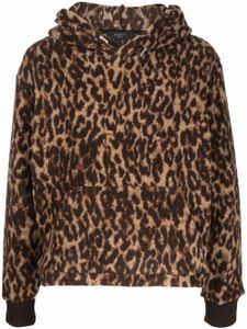 AMIRI hoodie à imprimé léopard - Marron