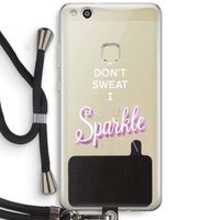 Sparkle quote: Huawei Ascend P10 Lite Transparant Hoesje met koord