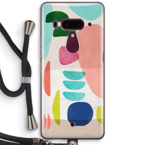 Bold Rounded Shapes: HTC U12+ Transparant Hoesje met koord