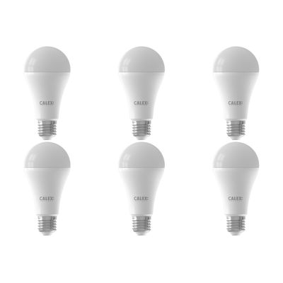CALEX - LED Lamp 6 Pack - Smart A60 - E27 Fitting - Dimbaar - 14W - Aanpasbare Kleur CCT - Mat Wit CALEX - LED Lamp 6 Pack - Smart A60 - E27 Fitting - Dimbaar - 14W - Aanpasbare Kleur CCT - Mat Wit