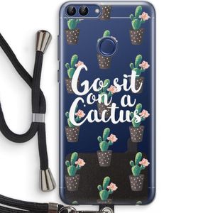 Cactus quote: Huawei P Smart (2018) Transparant Hoesje met koord