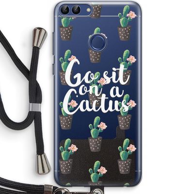 Cactus quote: Huawei P Smart (2018) Transparant Hoesje met koord