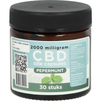 CBD olie capsules 2000 mg Pepermunt