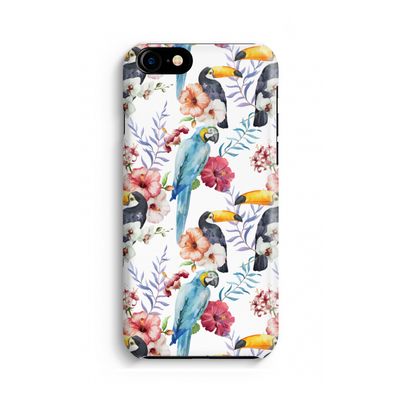 Bloemen tukan: Volledig geprint iPhone SE 2020 Hoesje