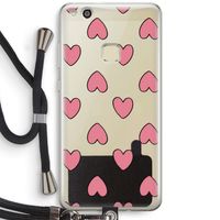 Ondersteboven verliefd: Huawei Ascend P10 Lite Transparant Hoesje met koord