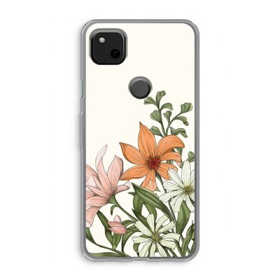 Floral bouquet: Google Pixel 4a Transparant Hoesje
