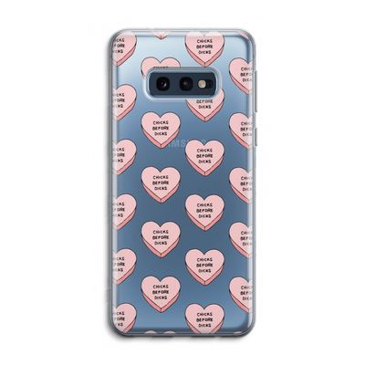 Chicks before dicks: Samsung Galaxy S10e Transparant Hoesje