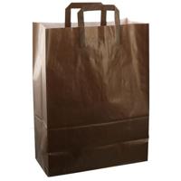 Papieren tas 32x15x43cm 50st choco bruin OP=OP