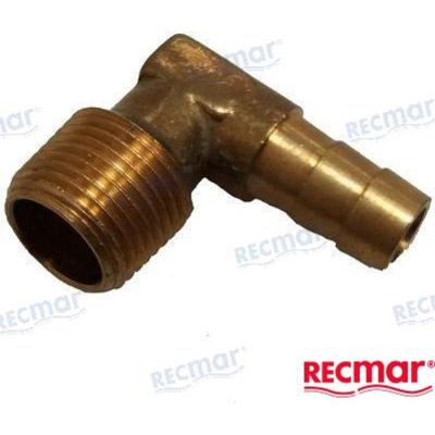 REC22-00874 - MESSING VERBINDING 90 graden 3/8" X 3/8"