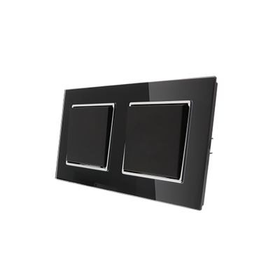 Nero Deluxe Glas dubbele schakelaar combinatie compleet