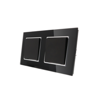 Nero Deluxe Glas dubbele schakelaar combinatie compleet