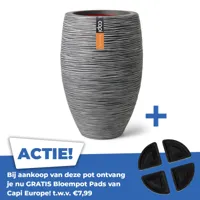 Vaas elegant deluxe Rib NL Ø56 H84 antraciet