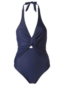 Amir Slama panelled swimsuit - Bleu