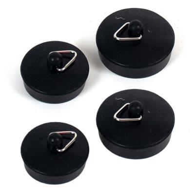 Gootsteenstop - 4x - rubber - zwart - 36 en 48 mm - wasbak afvoerstop