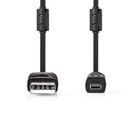 Nedis USB-Kabel | USB 2.0 | USB-A Male | US-E6 8-pins Male | 480 Mbps | Vernikkeld | 2.00 m | Rond | PVC | Zwart | Label - CCGL60810BK20 - thumbnail